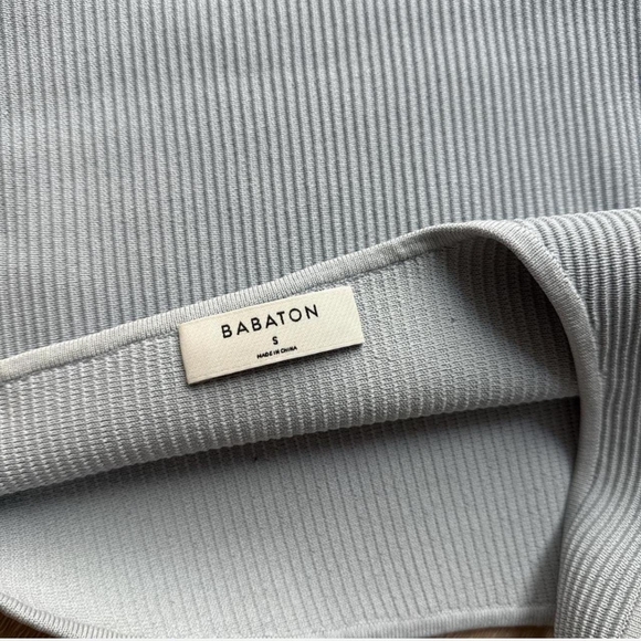 Gray Ribbed Mini Dress - Picture 4 of 5